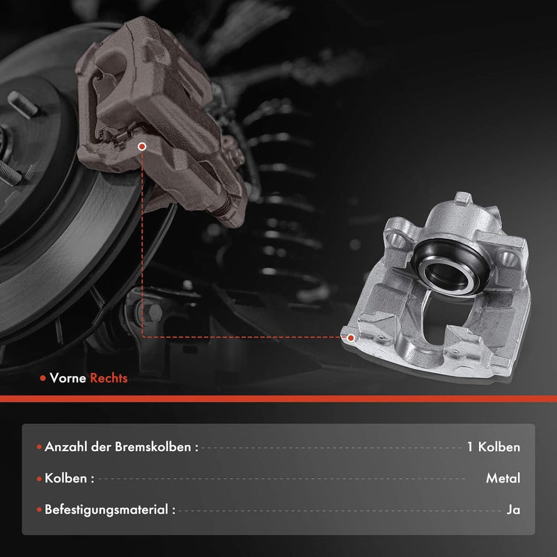 Frankberg Bremssattel Bremszange Vorne Rechts Kompatibel mit Lanos KLAT 1.3L 2002-2021 Replace