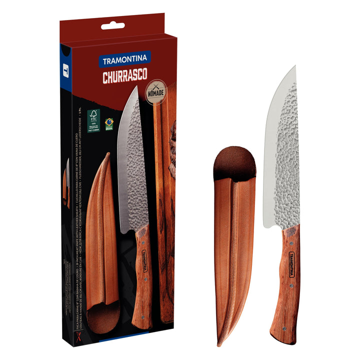 NOMADE Fleischmesser mit Leder-Etui, 20 cm * 20 cm Mit Leder-etui, 20 cm Mit Leder-etui