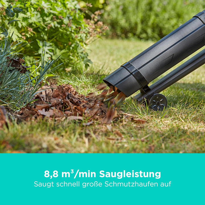Black+Decker Akku-Laubsauger / Laubbläser mit Häcksler BCBLV3625L1 (45l Fangsack, bürstenloser Motor