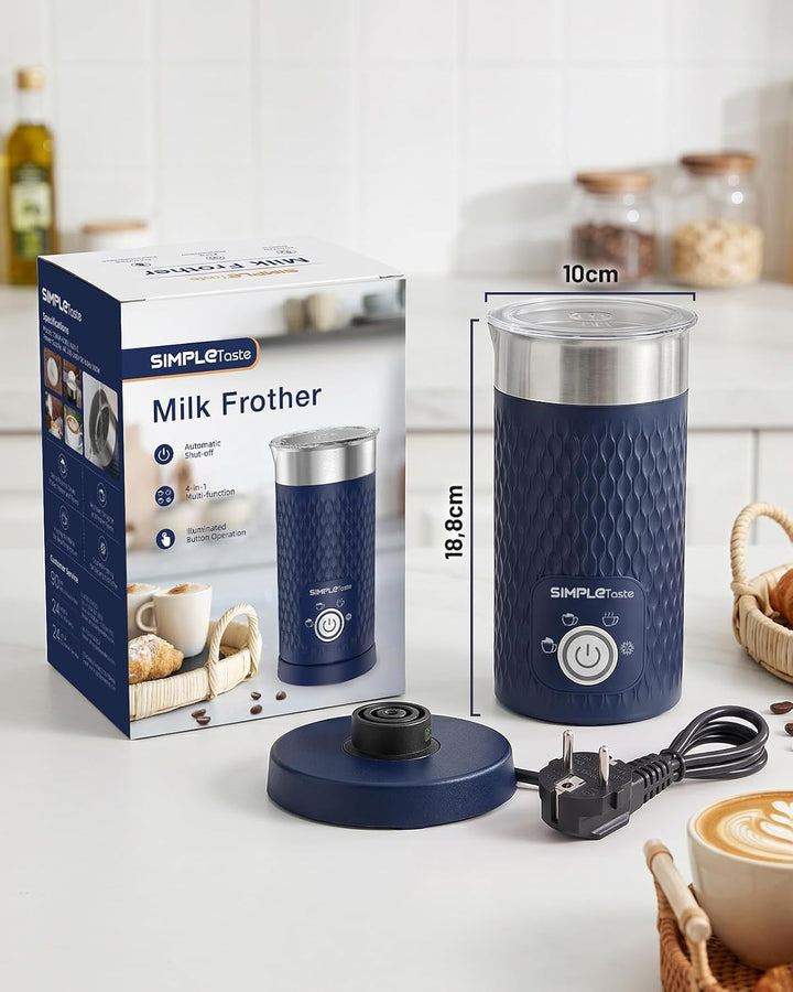 SIMPLETASTE Milchaufschäumer Elektrisch Automatisch Dunkelblau, Dunkelblau