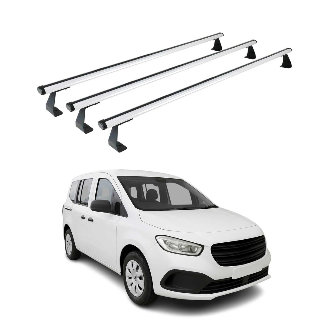 OMAC Heavy Duty Dachträger Querträger kompatibel mit Mercedes Citan W420 2021-2026 – 3 Stangen – Alu