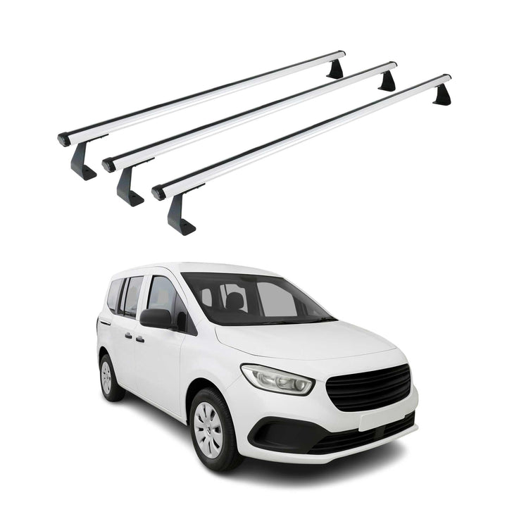 OMAC Heavy Duty Dachträger Querträger kompatibel mit Mercedes Citan W420 2021-2026 – 3 Stangen – Alu