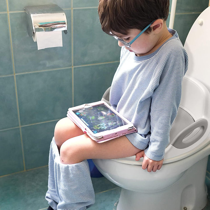 UISEBRT Toilettensitz Kinder WC Sitz - Toilettentrainer mit Kissengriff und Rückenlehne Töpfchen Tra