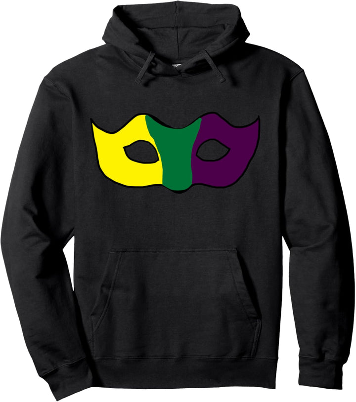 Mardi Gras Parade Mask Pullover Hoodie