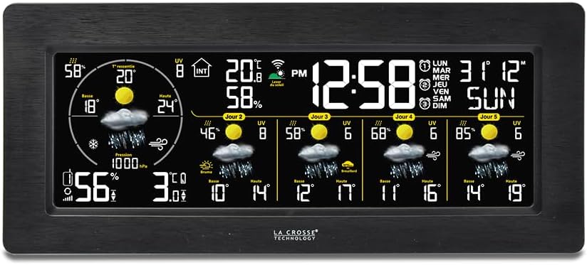 La Crosse Technology - SW404 Wetterstation J+4 mit WLAN-Verbindung - Schwarz