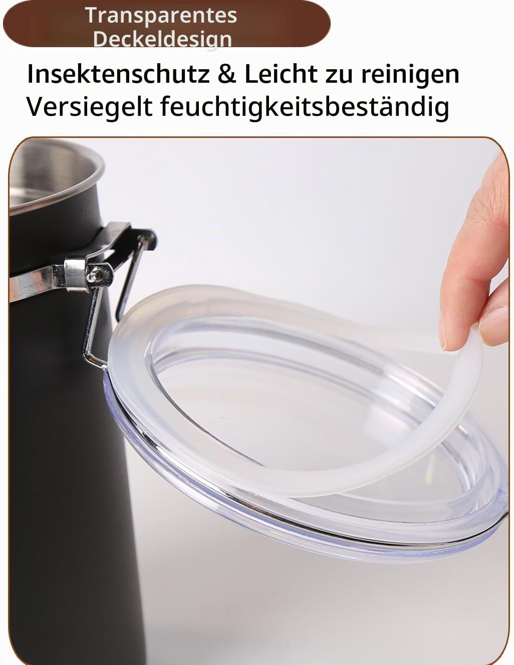 Kaffeedose Luftdicht mit Deckel Kaffeebohnen Behälter für Kaffeepulver Bohnen Tee Mehl Müsli Zucker,