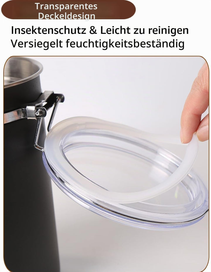 Kaffeedose Luftdicht mit Deckel Kaffeebohnen Behälter für Kaffeepulver Bohnen Tee Mehl Müsli Zucker,
