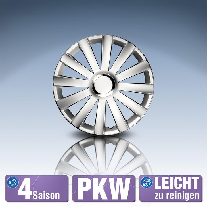 Petex RB536415 Radzierblende Spyder Pro Grösse 15 Zoll 2-fach lackiert mit Chromring Material: Nylon