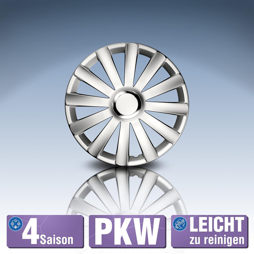 Petex RB536414 Radzierblende Spyder Pro Grösse 14 Zoll 2-fach lackiert mit Chromring Material: Nylon