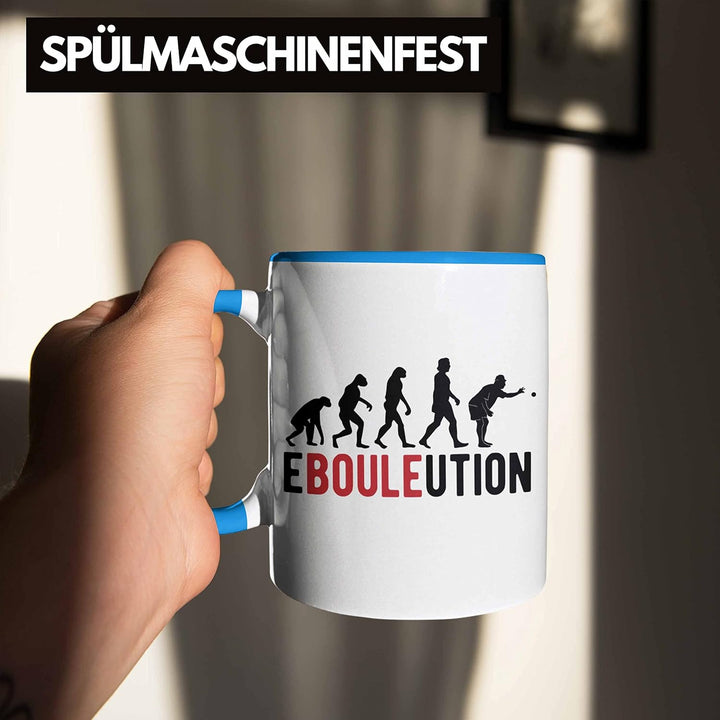 Trendation - Boule Tasse Geschenk Ebouleution Pétanque Boule-Spieler Geschenkidee Spruch (Blau), Bla