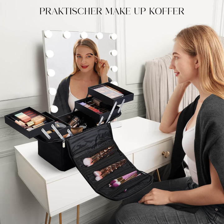 Kosmetikkoffer Schminkkoffer Make up Koffer Make up Tasche Kosmetiktasche Gross Schminktasche Kosmet