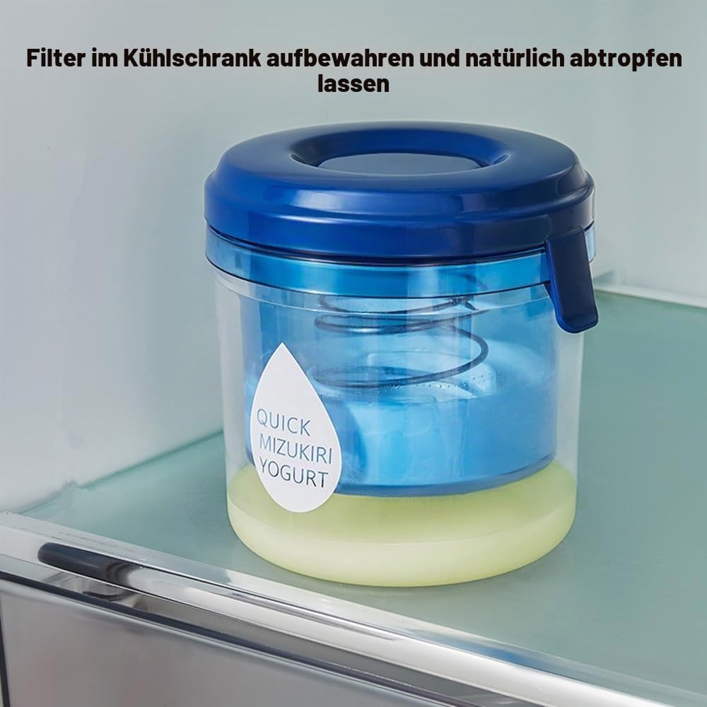 Griechischer Joghurt Sieb,Joghurt Abtropfsieb mit Deckel,Feine Filtersiebe Joghurt Sieb Wiederverwen