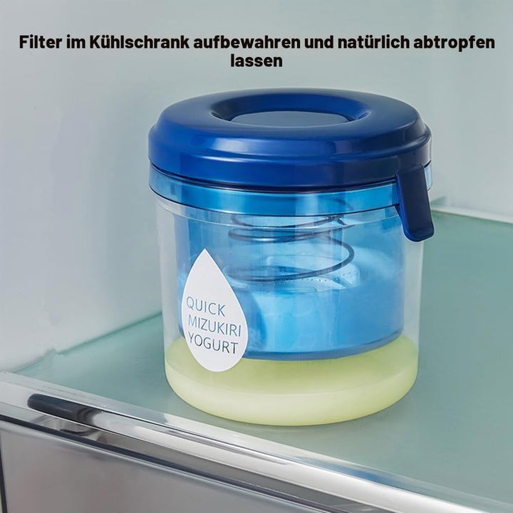 Griechischer Joghurt Sieb,Joghurt Abtropfsieb mit Deckel,Feine Filtersiebe Joghurt Sieb Wiederverwen