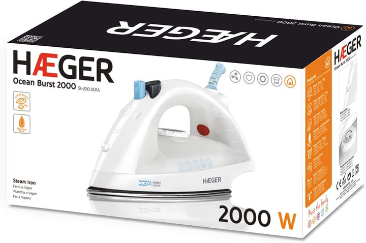 Dampfbügeleisen Ocean Burst 2000 W Bügelsohle aus Edelstahl verstellbar