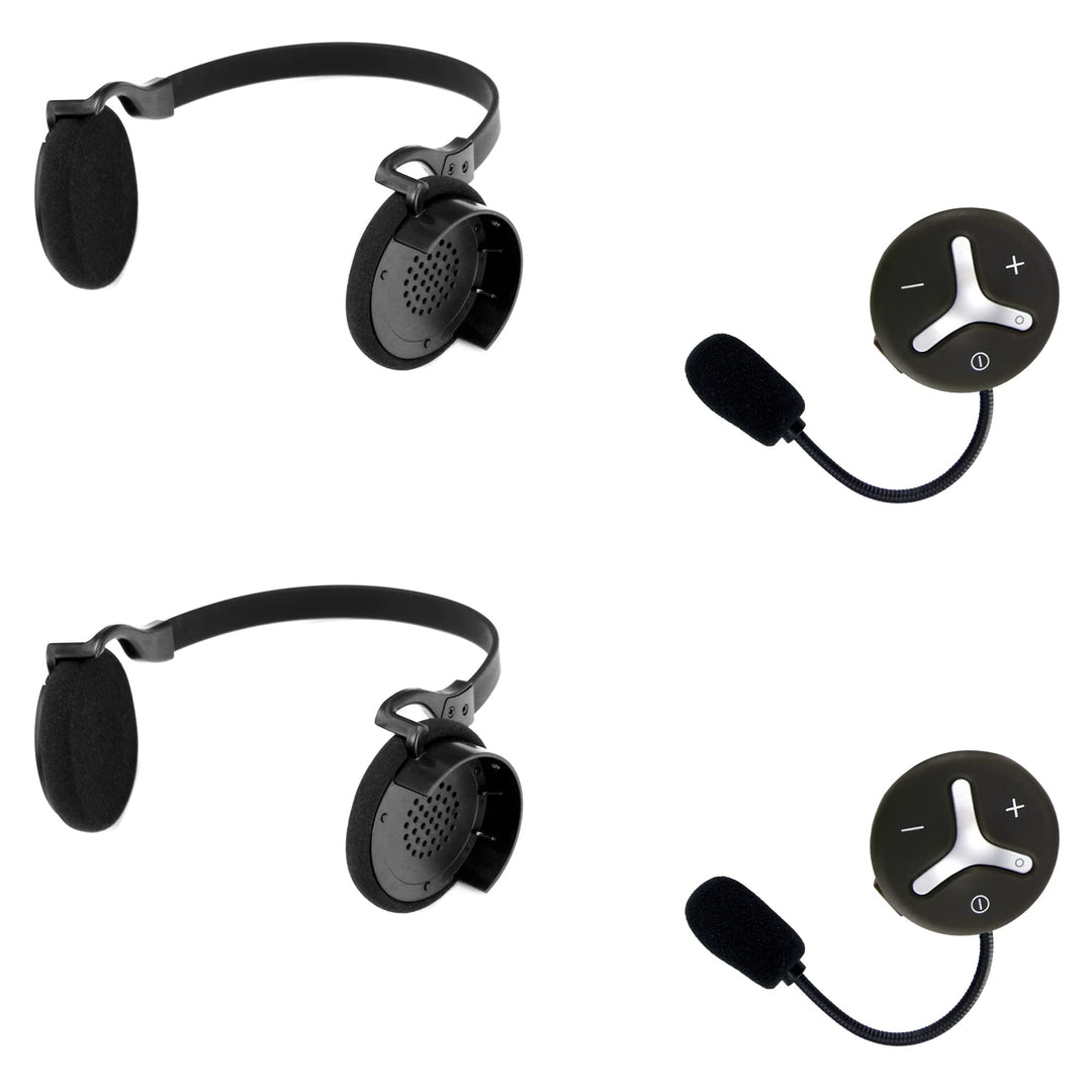 @tec BuddyChat Duo - Preisvorteil-Set mit 2X Bluetooth Module und 2X Flexibler Nackenbügel-Halterung