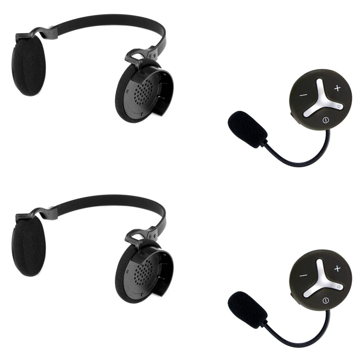 @tec BuddyChat Duo - Preisvorteil-Set mit 2X Bluetooth Module und 2X Flexibler Nackenbügel-Halterung