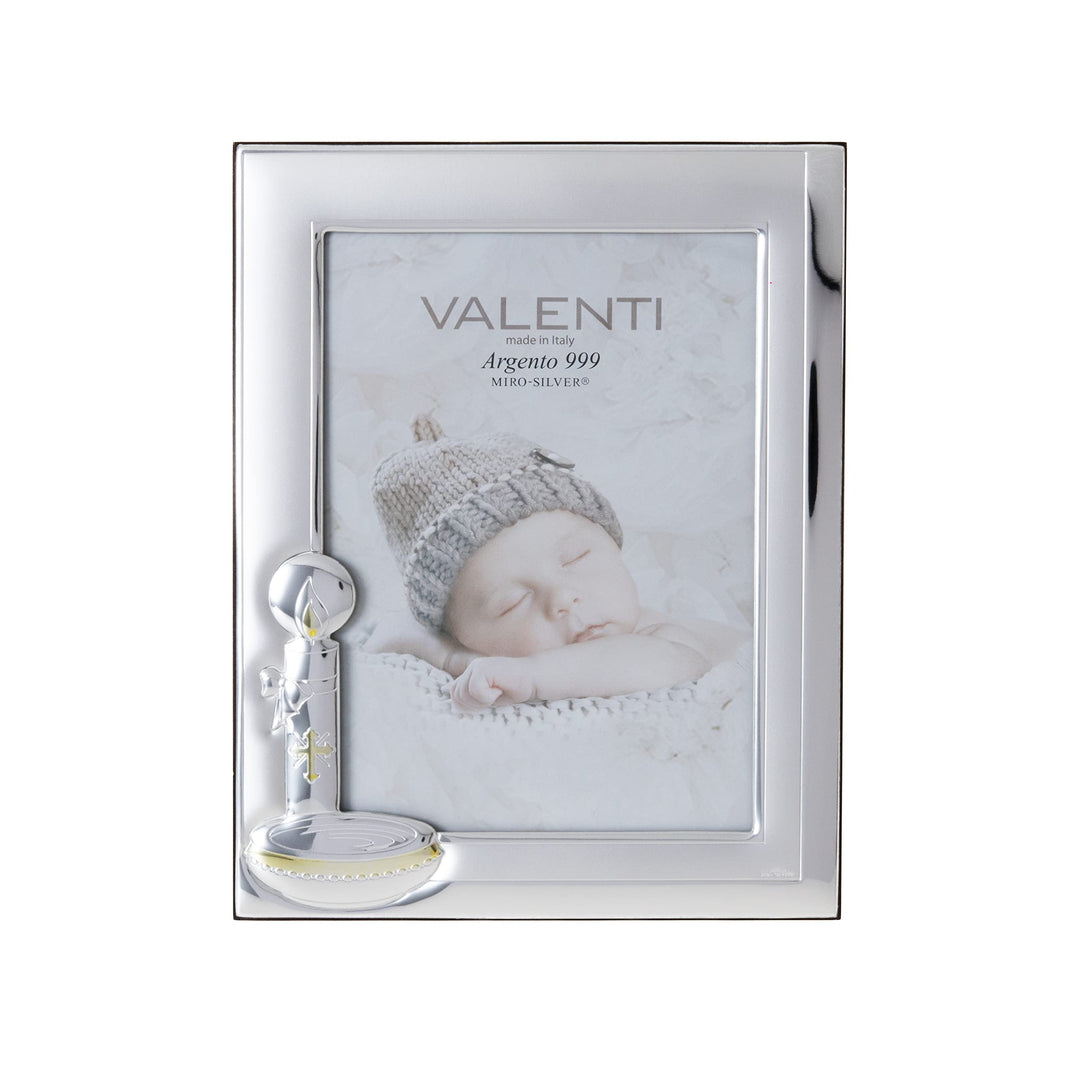 Valenti&Co Bilderrahmen aus Silber, 13 x 18 cm, ideal als Geschenkidee für Feiern, als Taufe eines K