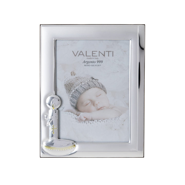 Valenti&Co Bilderrahmen aus Silber, 13 x 18 cm, ideal als Geschenkidee für Feiern, als Taufe eines K