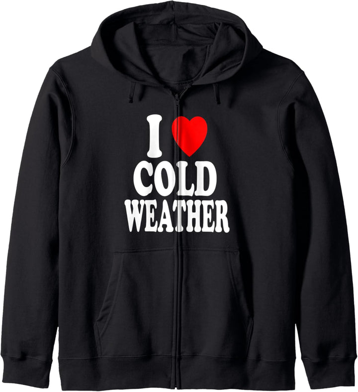 I Heart (Love) Cold Weather Winter Herbst Kapuzenjacke