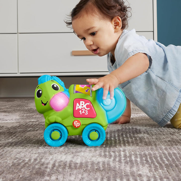 Fisher-Price Link Squad Chamäleon Farbkenner Lernspielzeug mit Musik und Lichtern für Kinder ab 9 Mo