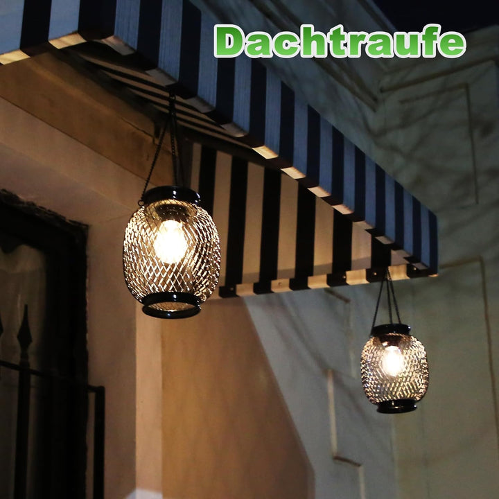 Solarlampen für Aussen, Ortiny 4 Stück IP65 Wasserdicht Metall Solarlampen für Aussen Garten Christm
