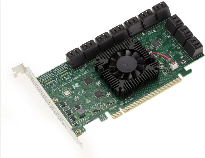 KALEA-INFORMATIQUE PCI Express PCIe 3.0 x16 Controller-Karte mit 20 Ports für SATA 6G-Festplatten. C