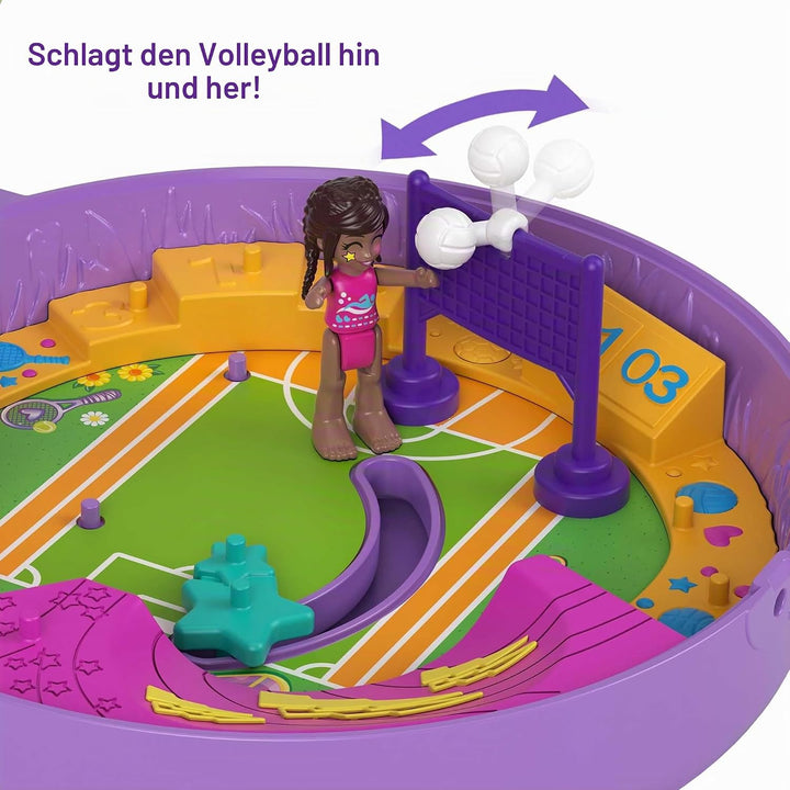 Polly Pocket HCG14 - Fussballmannschaft, Sportthema mit Micro Bella &amp; Freundespuppen, 5 Überraschung