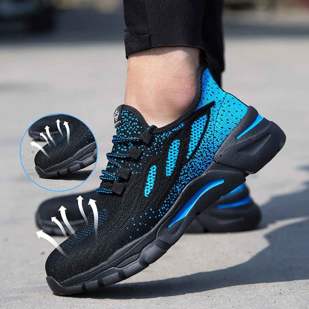 HYCOPROT Sicherheitsschuhe Herren Damen Stahlkappe Sneaker Leicht Atmungsaktiv Arbeitsschuhe Stahlka