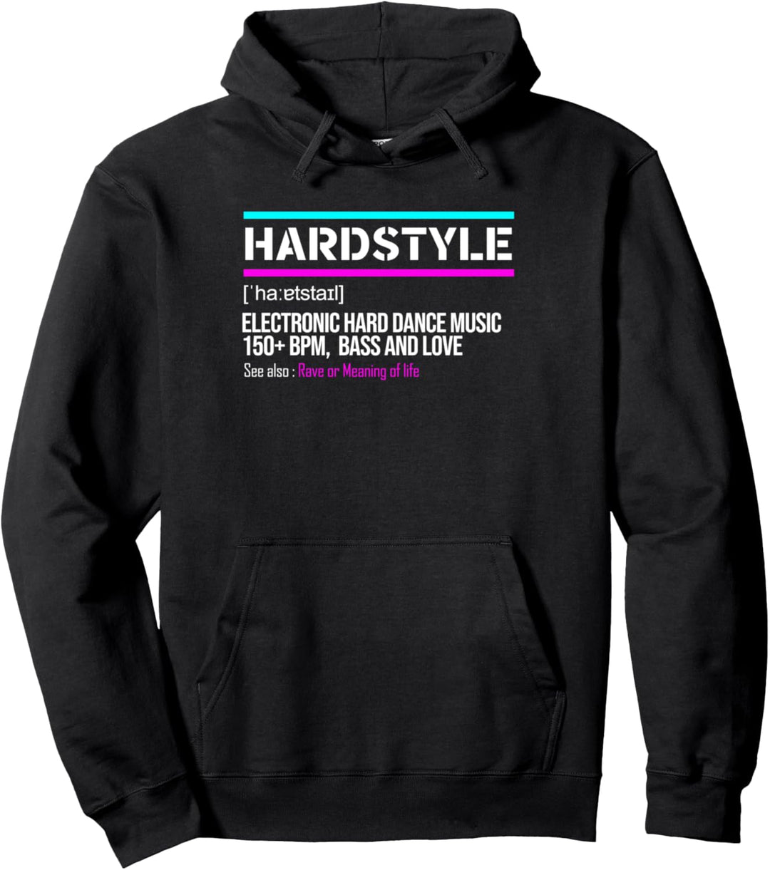 Hardstyle Definition Bass Love Rave Festival EDM Party Herren Pullover Hoodie