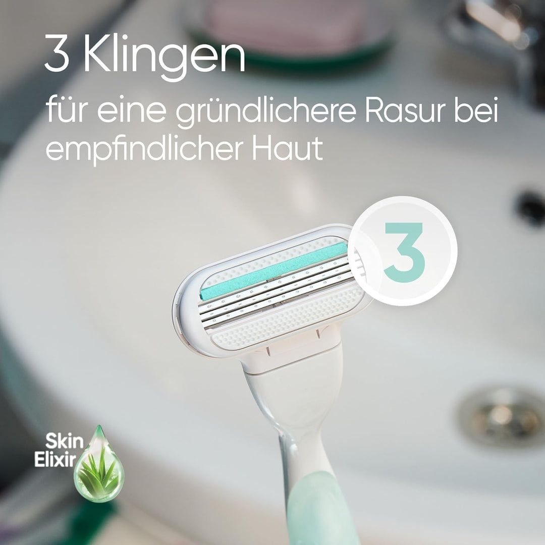 Gillette Venus Smooth Sensitive Rasierklingen für Rasierer Damen, 8 Ersatzklingen für Damenrasierer