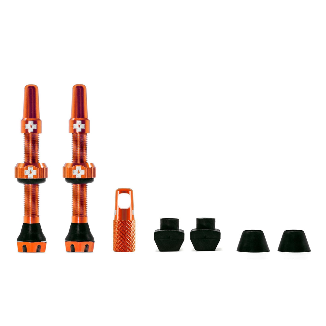 Muc-Off Unisex-Erwachsene V2 Presta Tubeless Ventile, Orange, 44mm Orange 44mm, Orange 44mm