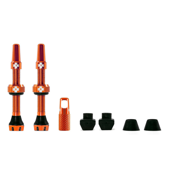 Muc-Off Unisex-Erwachsene V2 Presta Tubeless Ventile, Orange, 44mm Orange 44mm, Orange 44mm