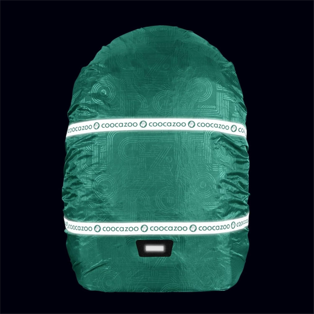 coocazoo Regenhülle, Fresh Mint, Mint, reflektierend und wasserdicht, getapte Nähte, geeignet für Ru