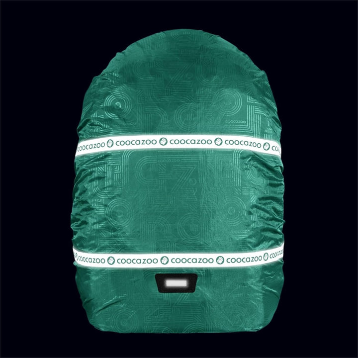 coocazoo Regenhülle, Fresh Mint, Mint, reflektierend und wasserdicht, getapte Nähte, geeignet für Ru