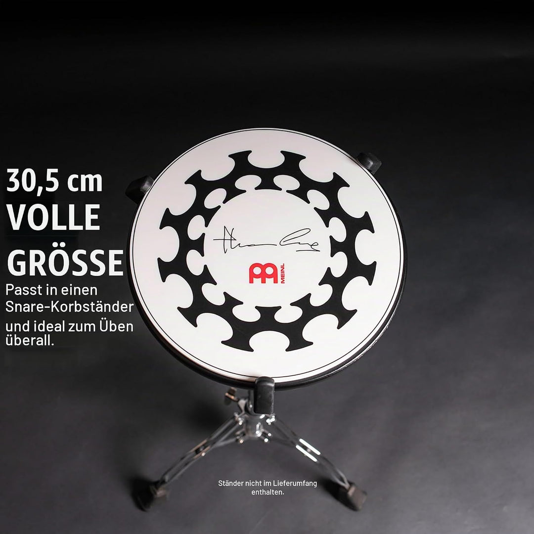 Meinl Cymbals Drum Practice Pad 12 Zoll (30,48cm) Schlagzeug Trommel Übungspad – Medium Rebound, Nat