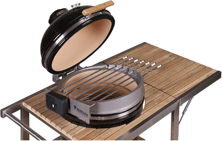 Monolith Classic Schaschlik-Spiesse Grill Drehspiess Edelstahl Silber 7 Stück 62 cm Skewer Grillzube