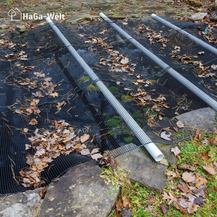 HaGa Premium Teichnetz & Pool Abdecknetz – 2,6 m Breite | 100m Länge | dunkelgrün – UV-beständiges,