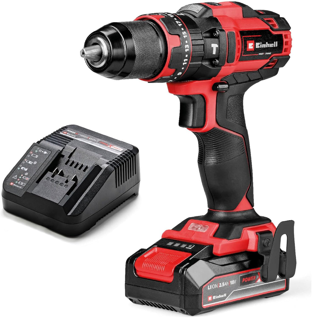 Einhell Akku-Schlagbohrschrauber TE-CD 18/44 Li-i (1x2,5Ah) Power X-Change (18 V, 44 Nm, Schlagbohrf