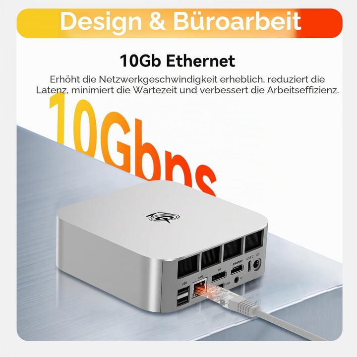 Beelink Mini PC SER10 MAX, AMD Ryzen AI 9 HX 470 (12C/24T bis zu 5.2 GHz), 32GB DDR5 RAM, 1TB PCIe 4