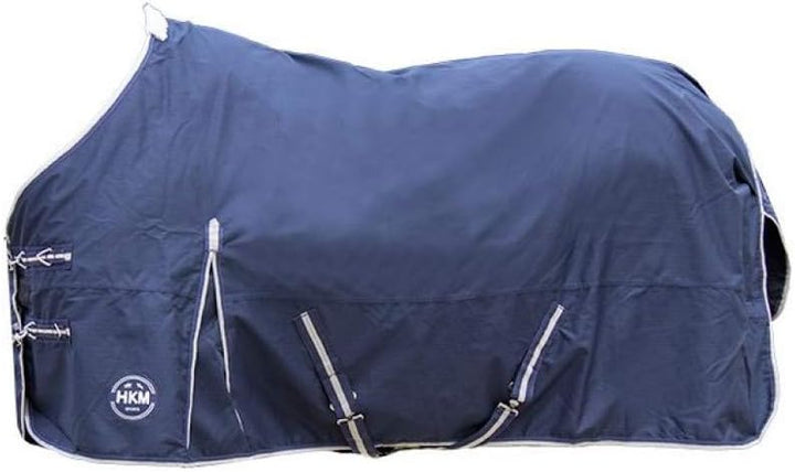 HKM 72856900.0021 Weidedecke EcoLight Summer Rain, dunkelblau Rückenlänge 125 cm DUNKELBLAU, Rückenl
