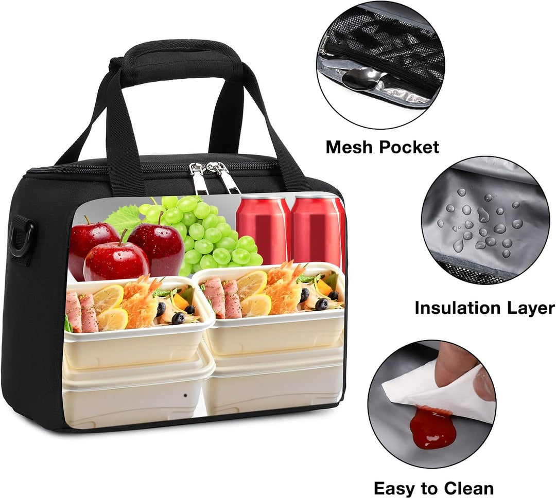 8.5L Kühltasche Kleine Thermotasche Tragbare Lunch-Tasche Isoliertasche Picknicktasche für Arbeit, S