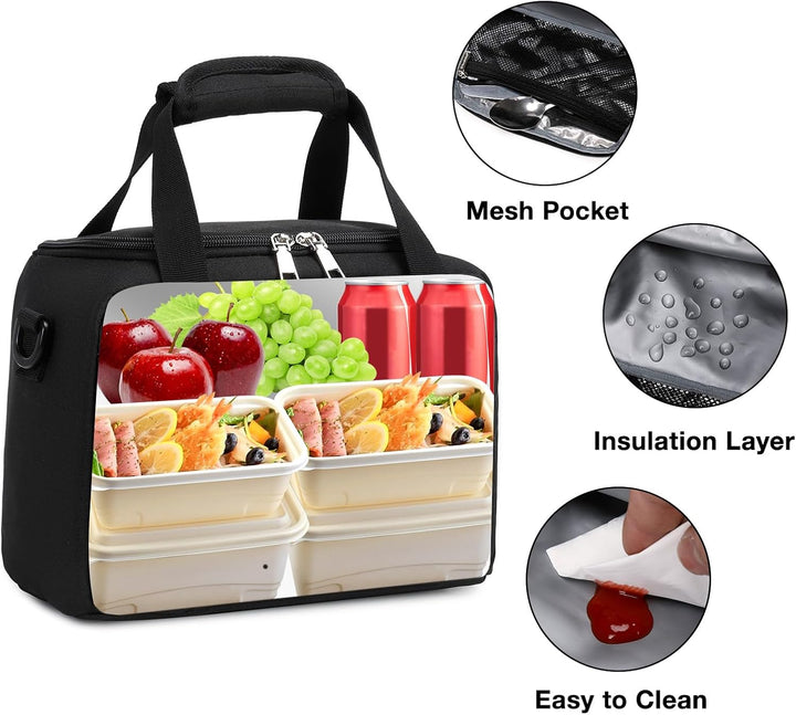 8.5L Kühltasche Kleine Thermotasche Tragbare Lunch-Tasche Isoliertasche Picknicktasche für Arbeit, S