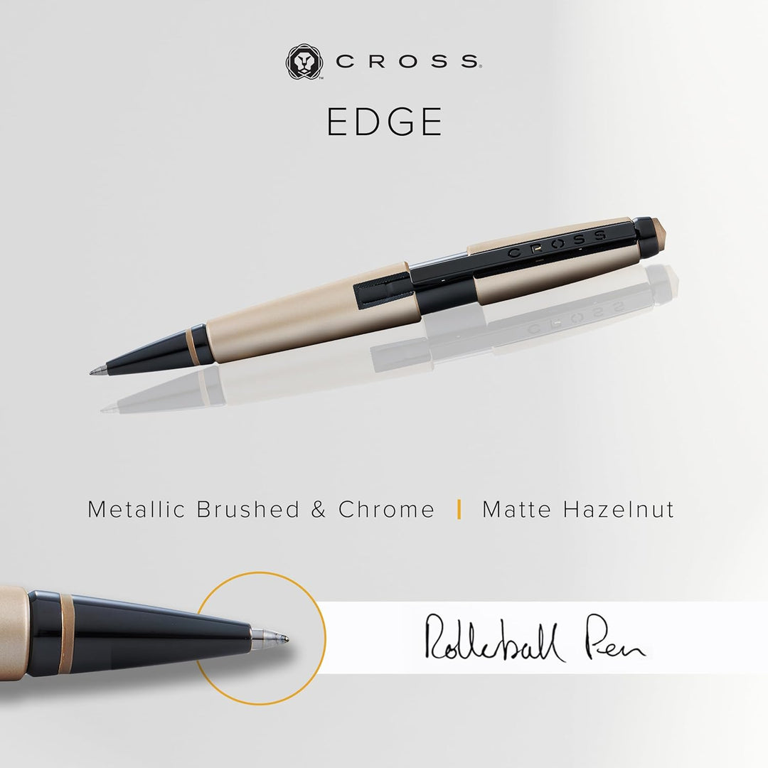 Cross Edge Rollerball (Strichstärke M, Schreibfarbe: schwarz, nachfüllbar, inkl. Premium Geschenkbox
