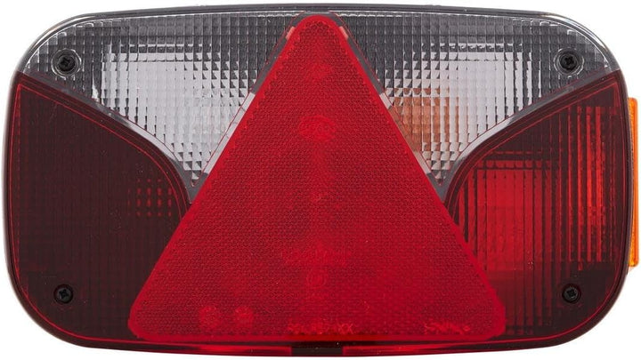 HELLA - Heckleuchte - Glühlampe - 12V - geschraubt/Anbau - Lichtscheibenfarbe: weiss/rot - Stecker: