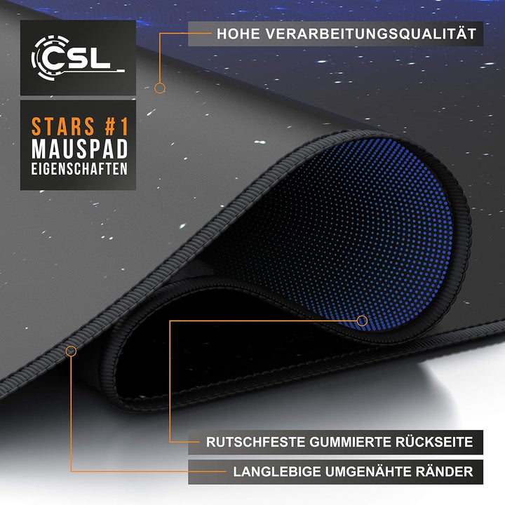 CSL - Übergrösse Mauspad Gaming Titanwolf 1200x600mm - XXXL Mousepad gross mit Motiv - Tischunterlag