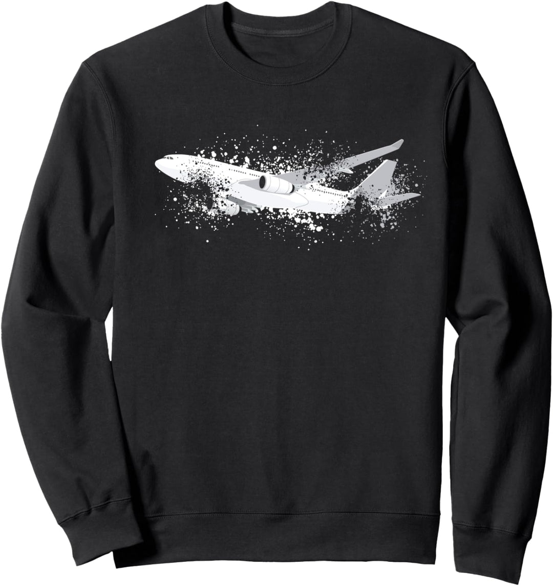 Geschenk für Fluglotse Pilot | Herren Vintage Flugzeug Sweatshirt