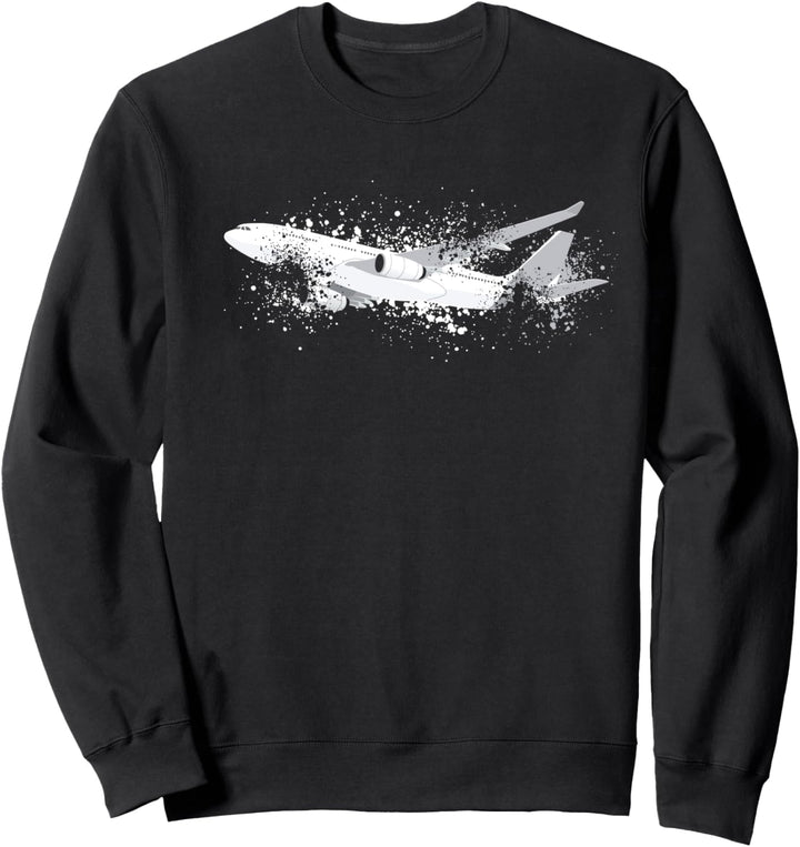 Geschenk für Fluglotse Pilot | Herren Vintage Flugzeug Sweatshirt