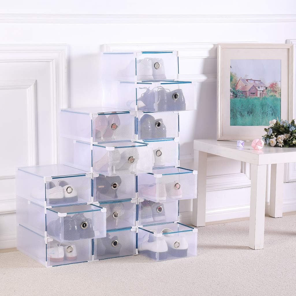 Schuhaufbewahrung Stiefelbox Schuhbox Schuhkasten Schuhkarton Stapelbox Aufbewahrungsbox, stapelbar