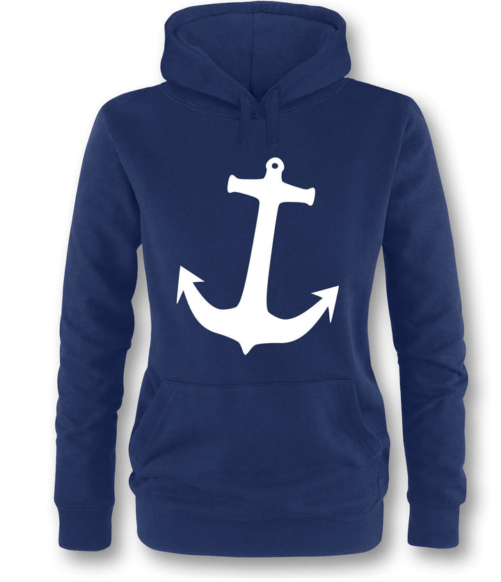 Luckja Anker Damen Hoodie S Navy / Weiss, S Navy / Weiss