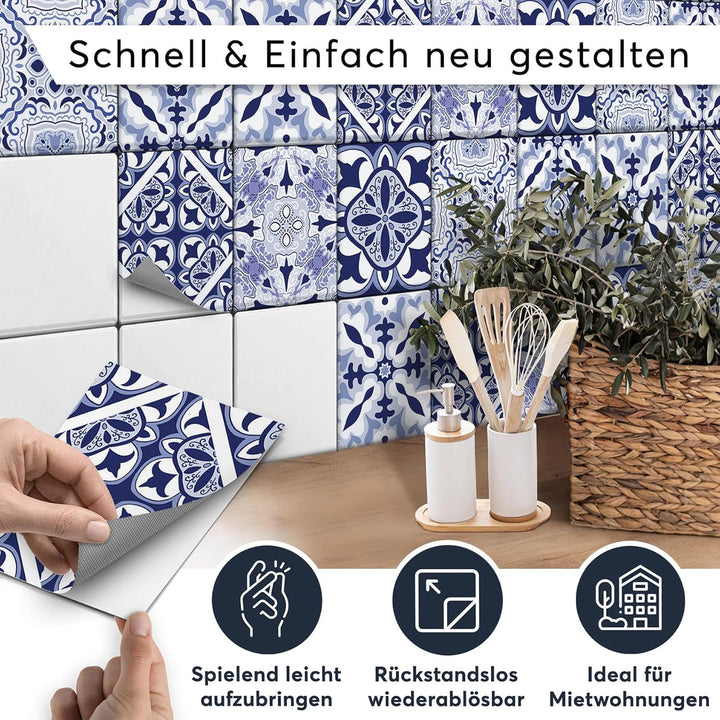 CREATISTO Mosaik-Fliesen Fliesensticker Fliesenfolie - Aufkleber Folie für Fliesen I Klebefliesen De